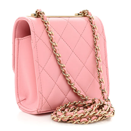 Chanel Lambskin Quilted Mini Trendy CC Clutch With Chain Pink 3 of 18