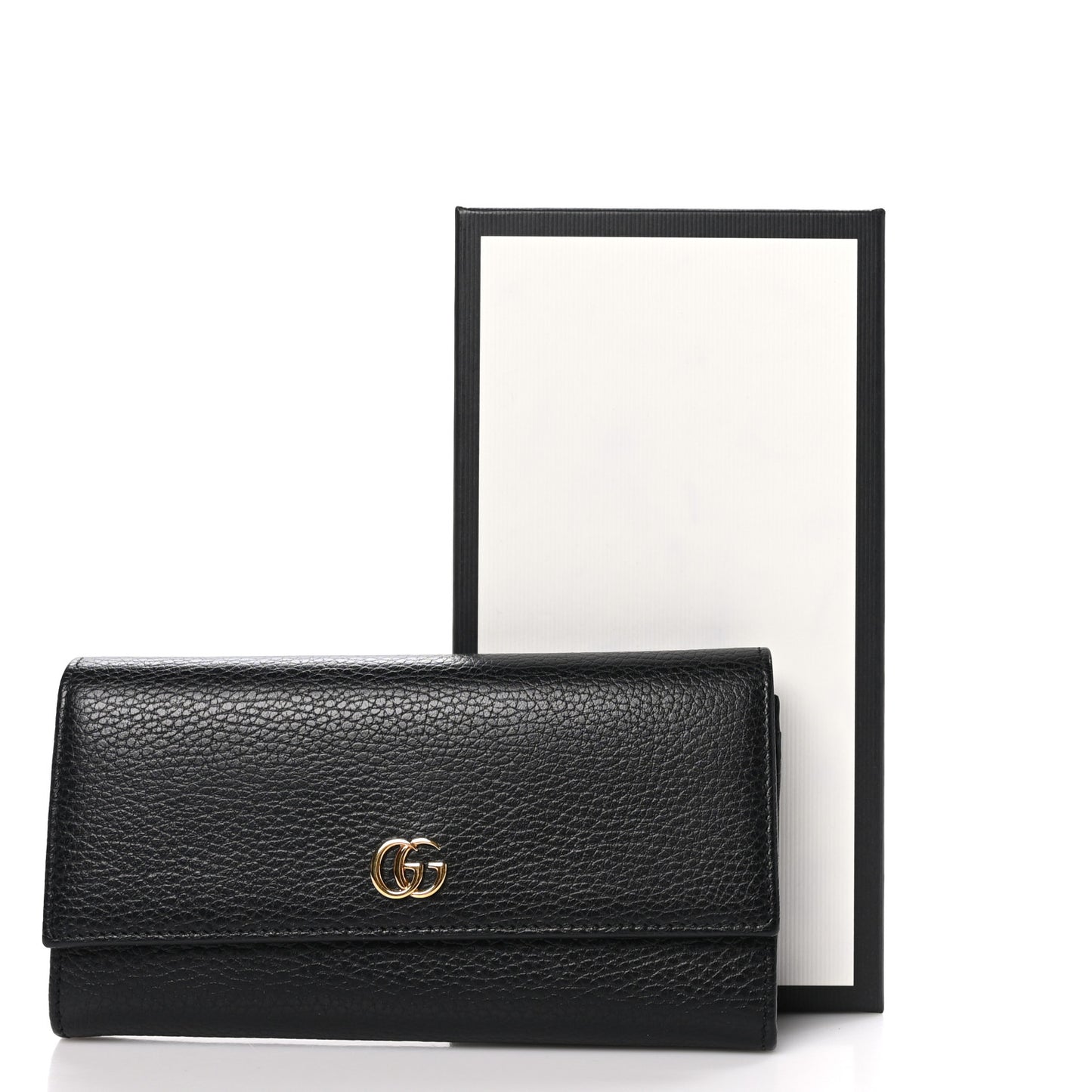 Dollar Calfskin GG Marmont Continental Wallet Black