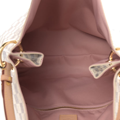 Louis Vuitton Damier Azur Graceful MM Rose Ballerine 5 of 8
