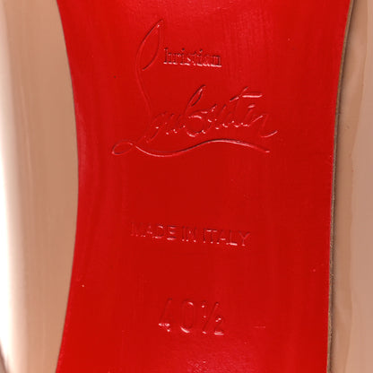 Christian Louboutin Patent Pigalle Follies 100 Pumps 40.5 Nude 6 of 10