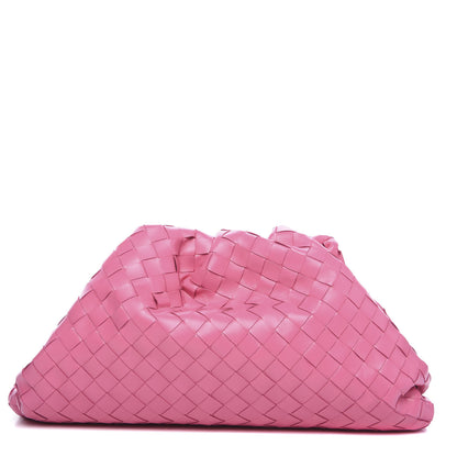 Bottega Veneta Nappa Maxi Intrecciato The Pouch Oversized Clutch Pink 1 of 8