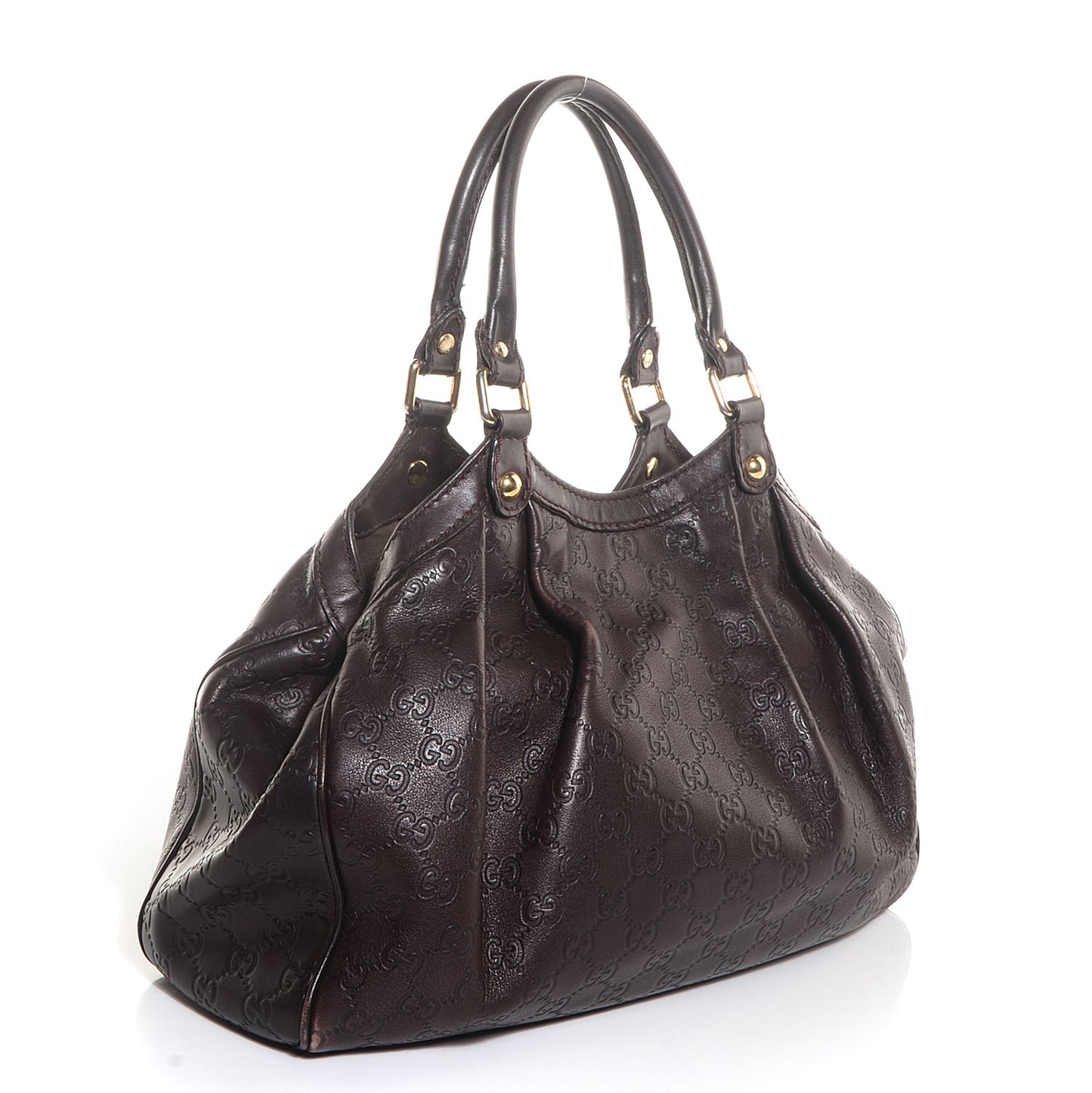 Guccissima Medium Sukey Tote Chocolate