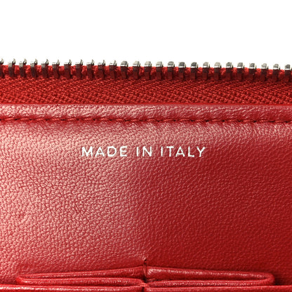 Chanel Lambskin Quilted Travel Case Red 7 of 10