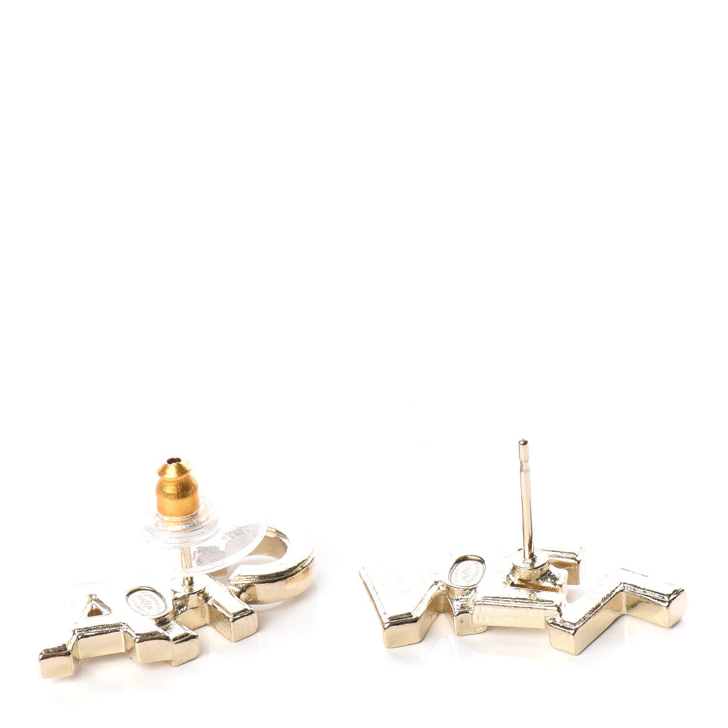Crystal Pearl Signature Stud Earrings Gold