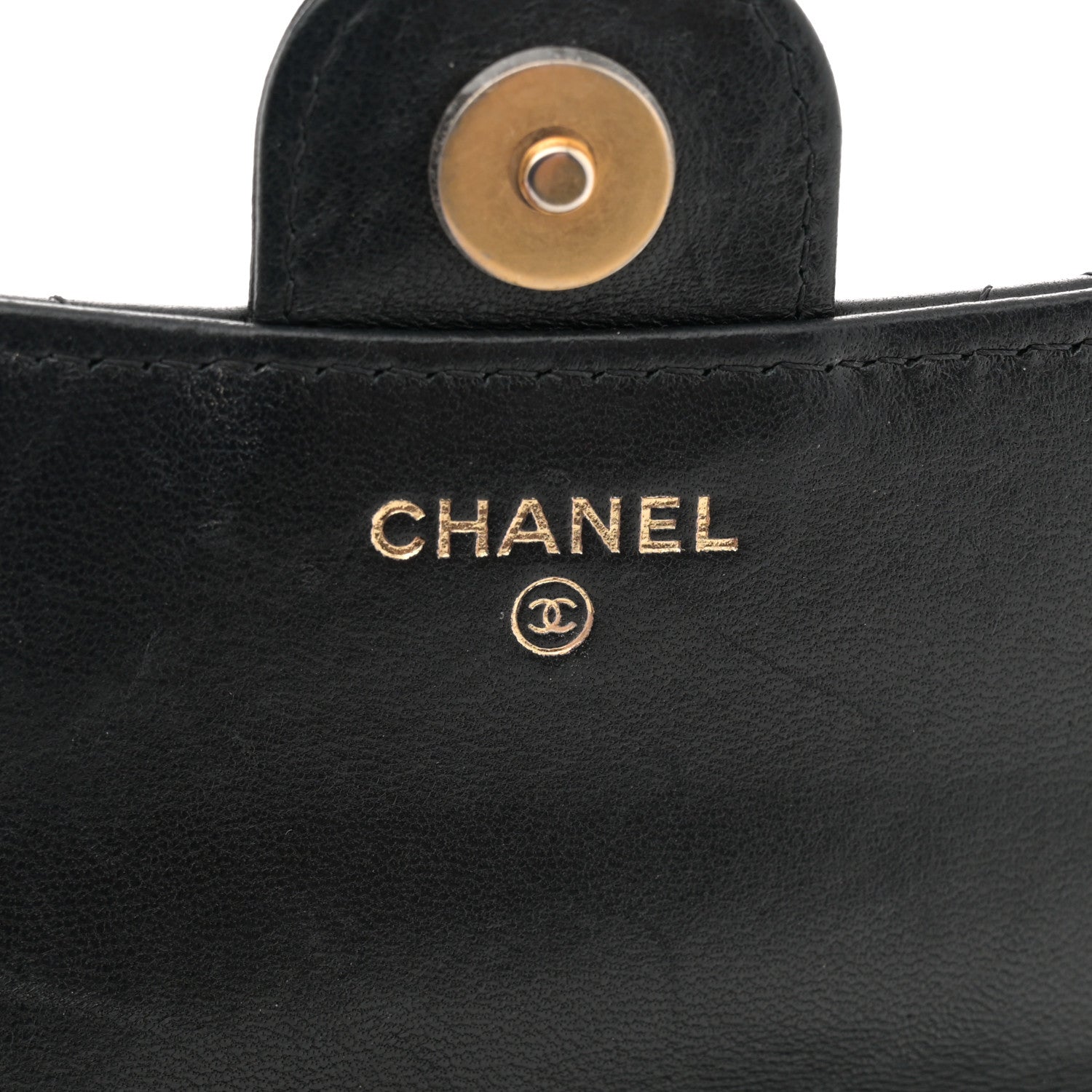 Chanel Lambskin Quilted Charm Flap Phone Holder With Chain Black 7 of 13