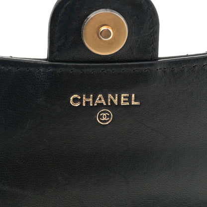 Chanel Lambskin Quilted Charm Flap Phone Holder With Chain Black 7 of 13