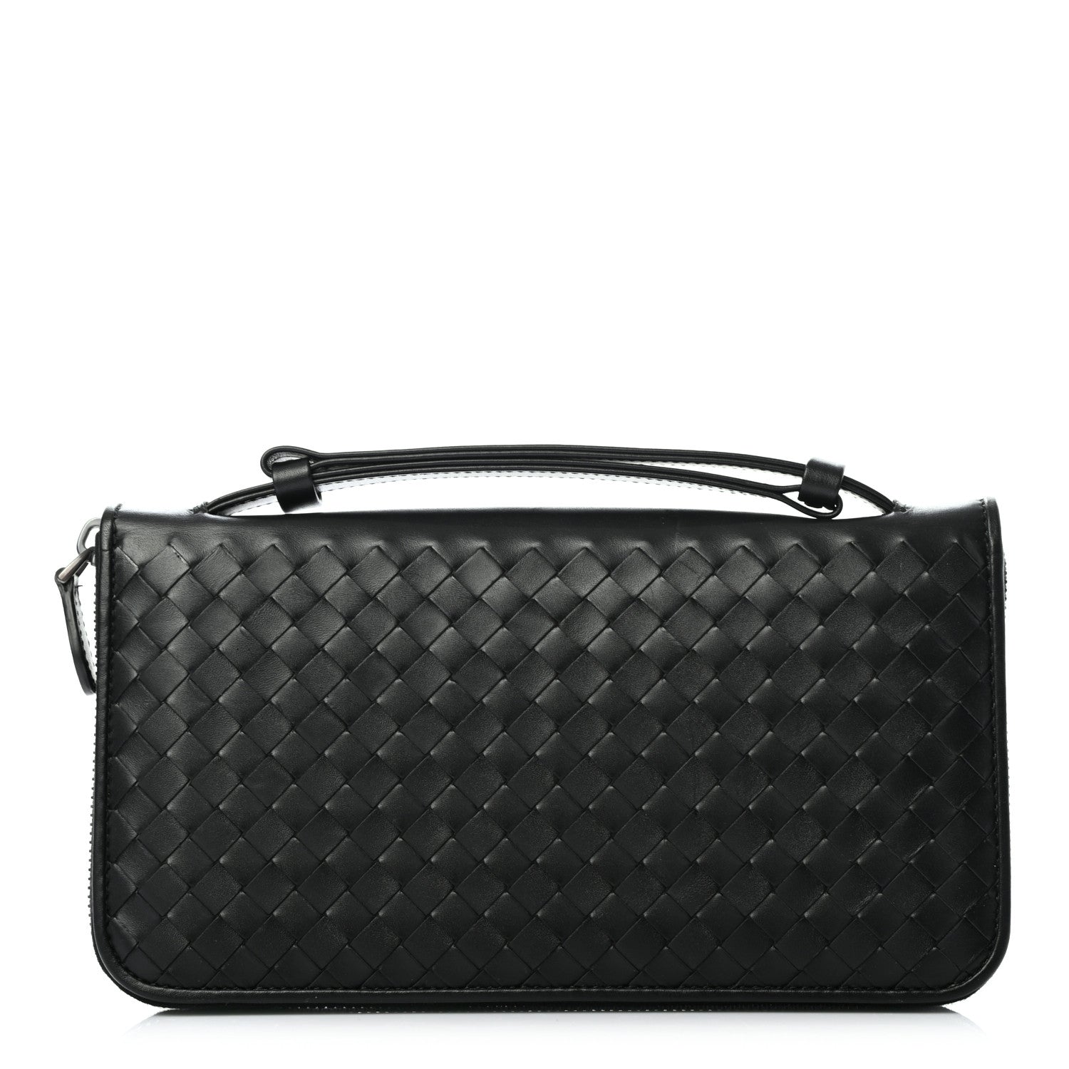 Bottega Veneta Nappa Intrecciato Travel Organizer Wallet Black 1 of 9