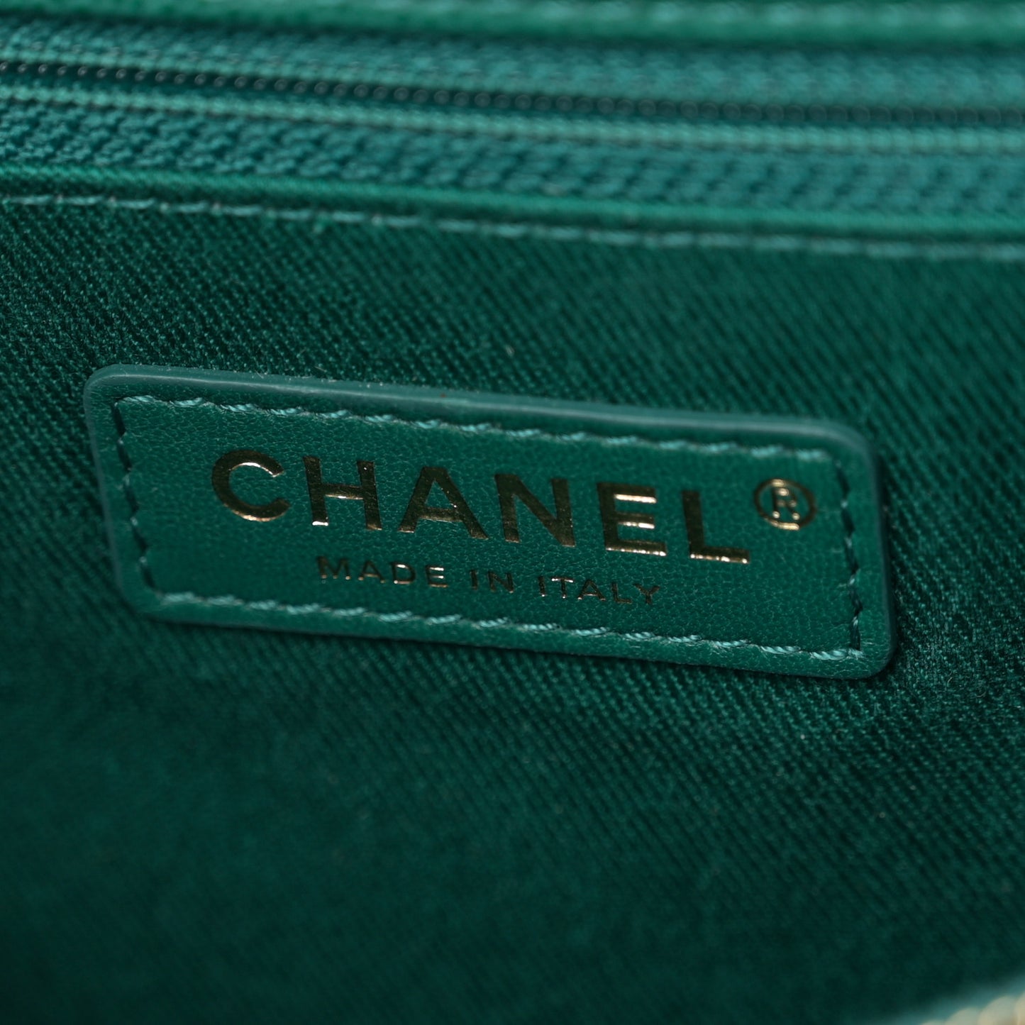 Caviar Quilted Small Coco Handle Flap Green