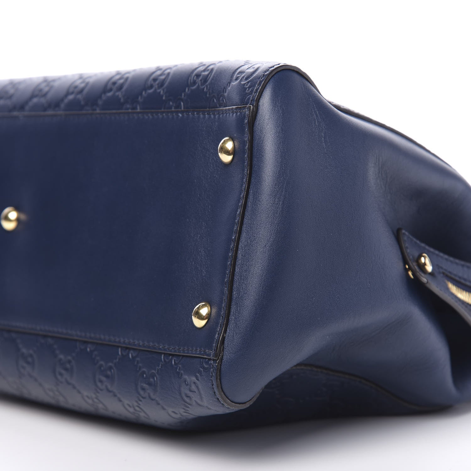 Gucci Guccissima Signature Large Chain Shoulder Bag Blue 10 of 12