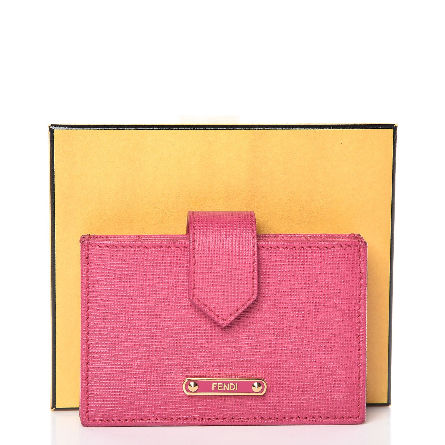 Fendi Vitello Elite Gusseted Card Holder Magenta 12 of 12