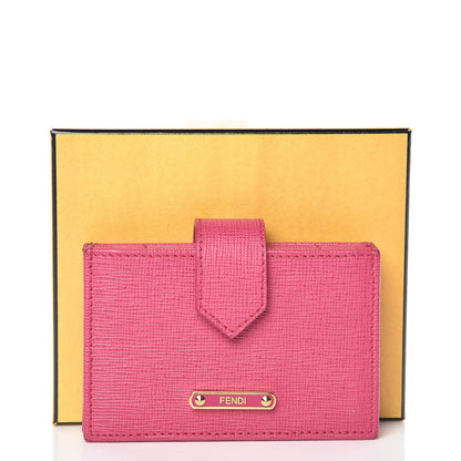 Fendi Vitello Elite Gusseted Card Holder Magenta 12 of 12