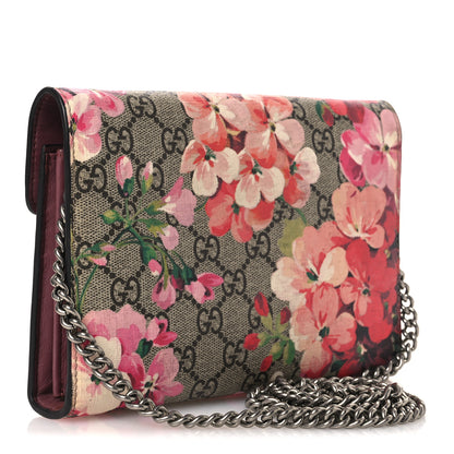 Gucci GG Supreme Monogram Blooms Mini Dionysus Chain Wallet Beige Multicolor Dry Rose 3 of 10