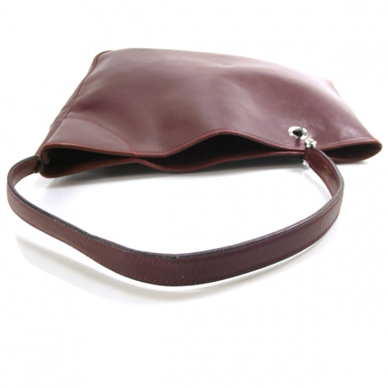 Box Leather Lopsided Tote Rouge