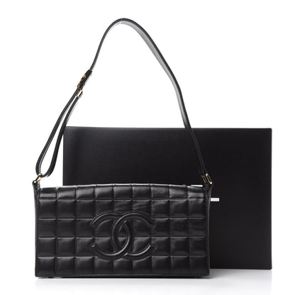 Chanel Lambskin Quilted CC Chocolate Bar Flap Black 12 of 12