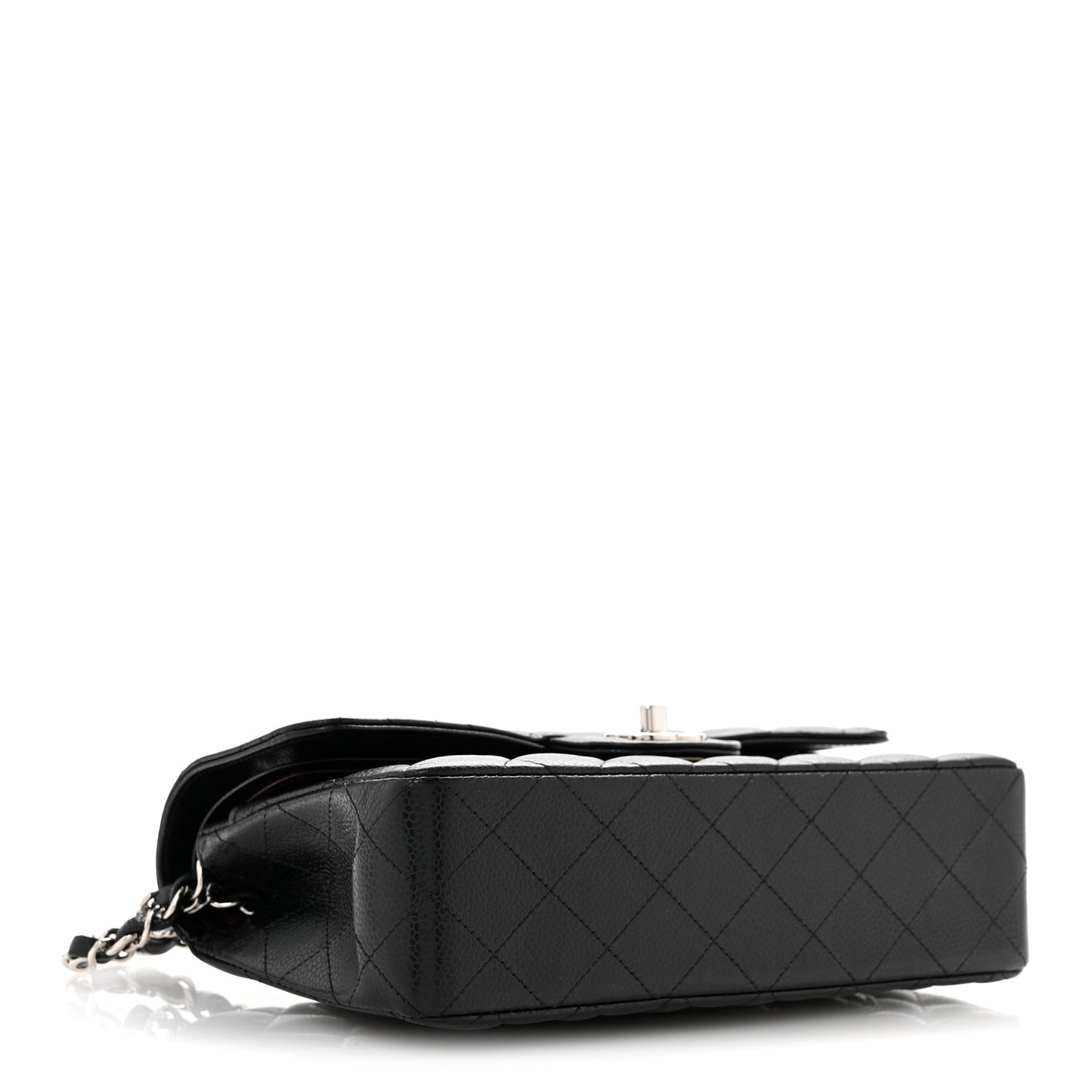 Caviar Quilted Small Double Flap Black