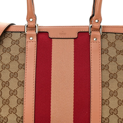 Gucci Monogram Vintage Web Medium Top Handle Bag Pink 8 of 11