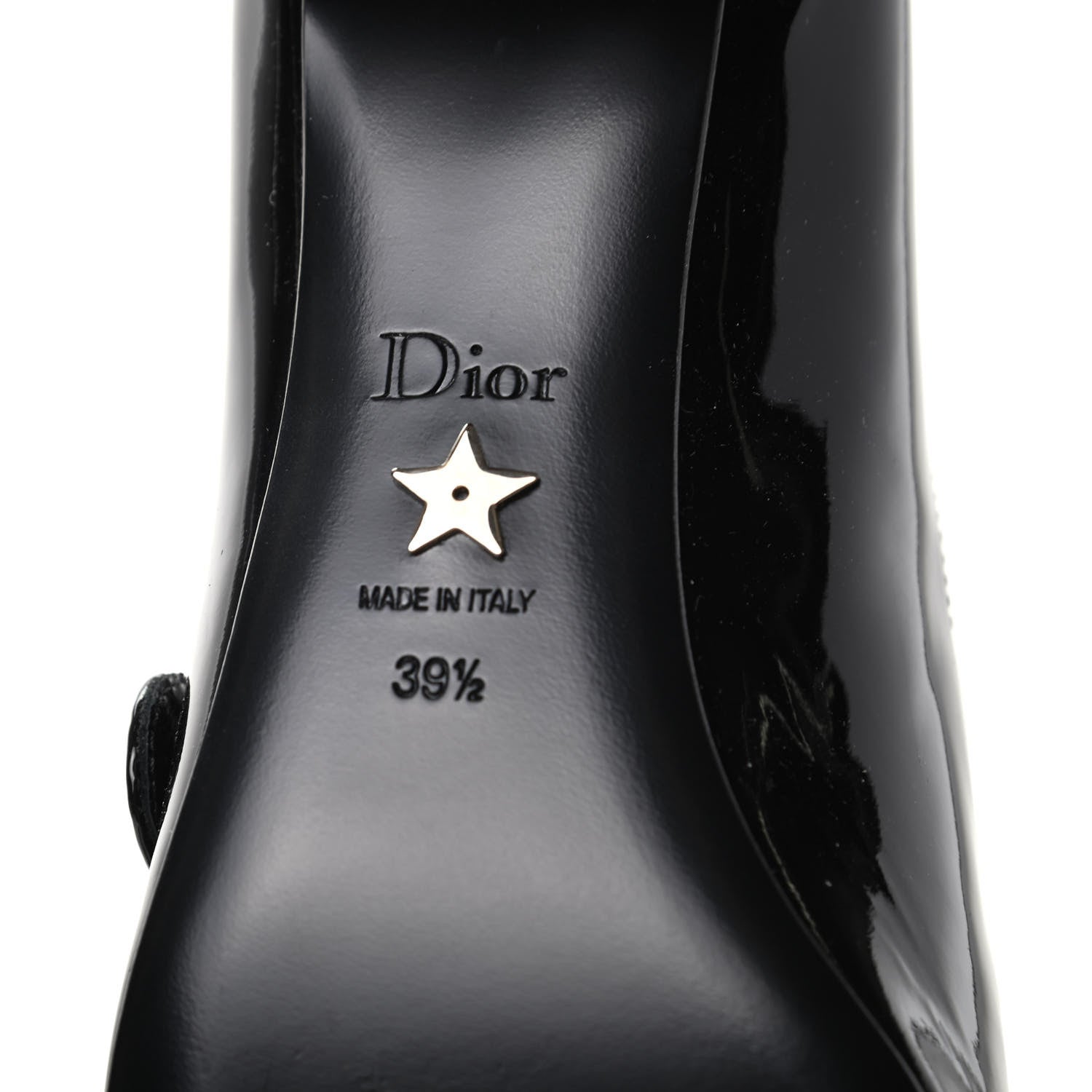 Christian Dior Patent Baby-D Ballet Pumps 39.5 Black 7 of 9