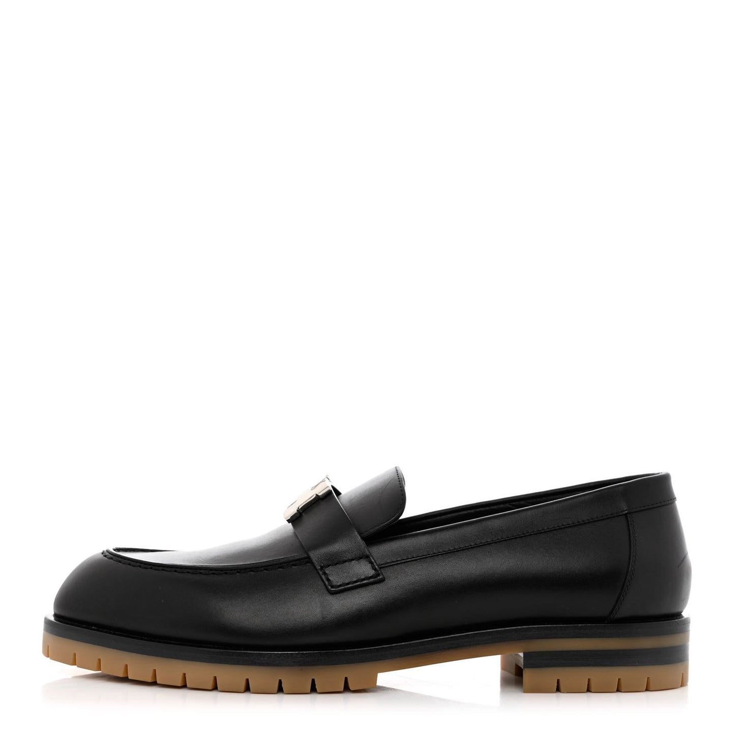 Calfskin Womens Faubourg Loafers 40 Black