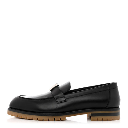 Hermes Calfskin Womens Faubourg Loafers 40 Black 1 of 10