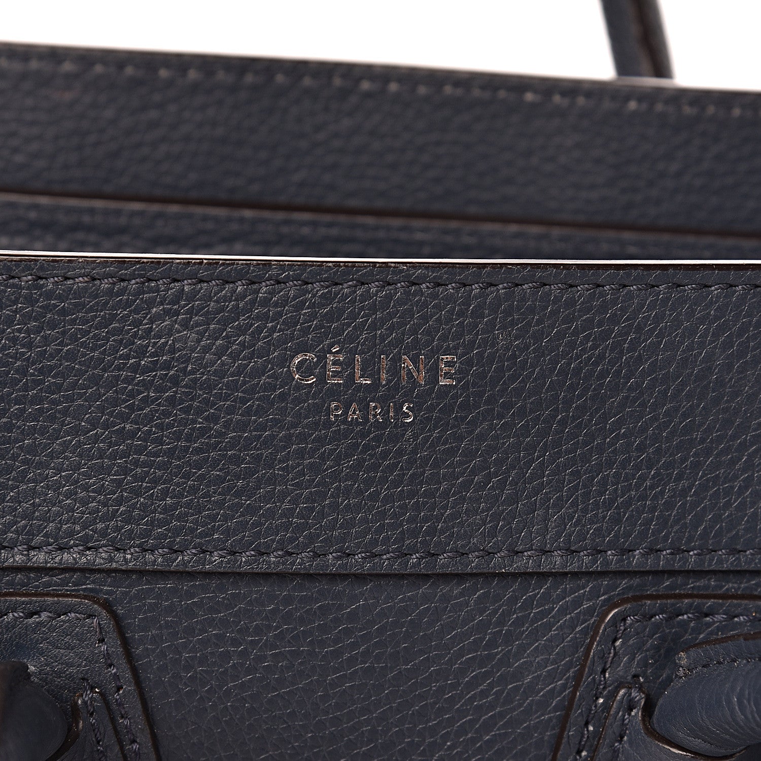 Celine Drummed Calfskin Micro Luggage Orage 13 of 20