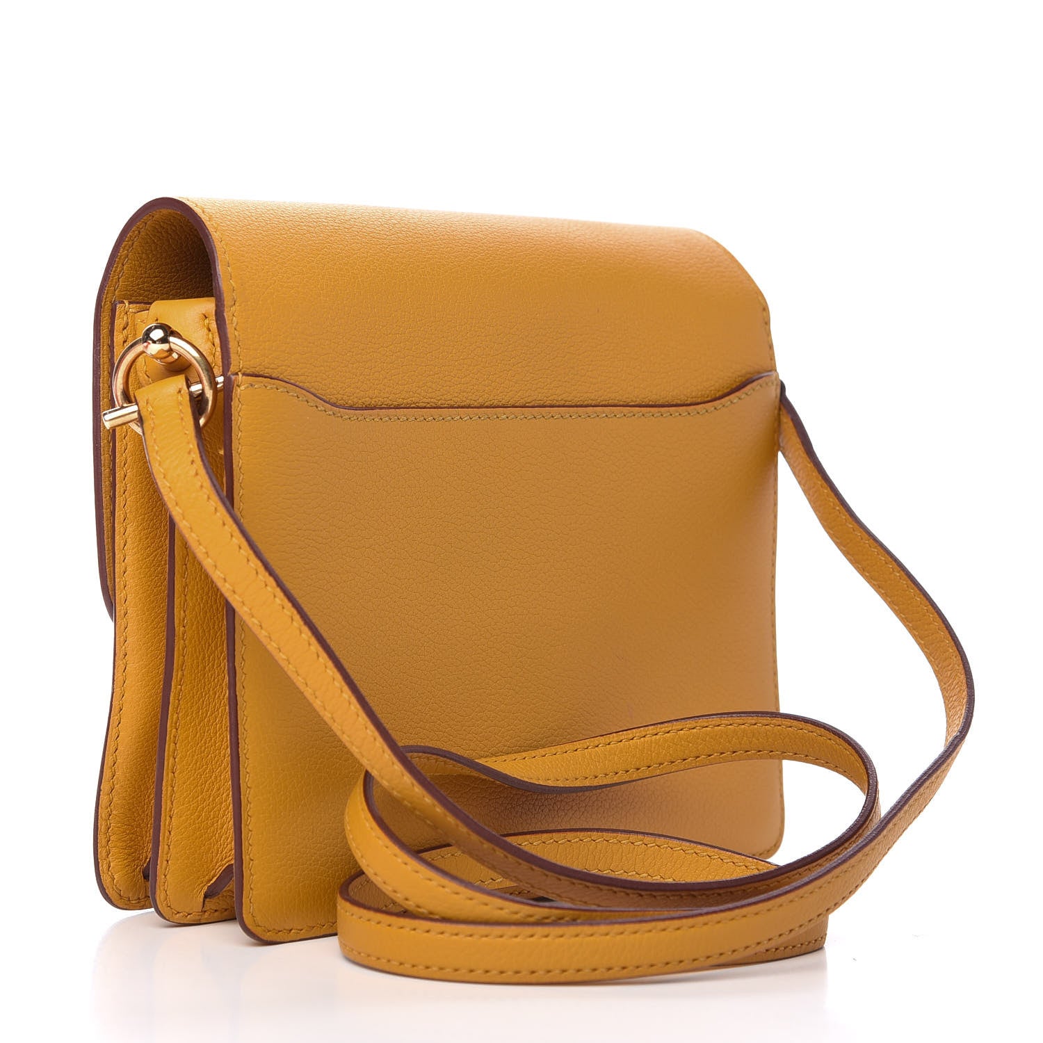 Hermes Evercolor Mini Sac Roulis Jaune Ambre 3 of 10