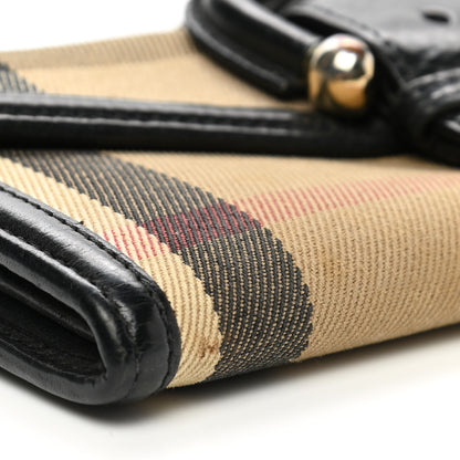 Burberry Calfskin Mega Check Continental Wallet Black 9 of 11