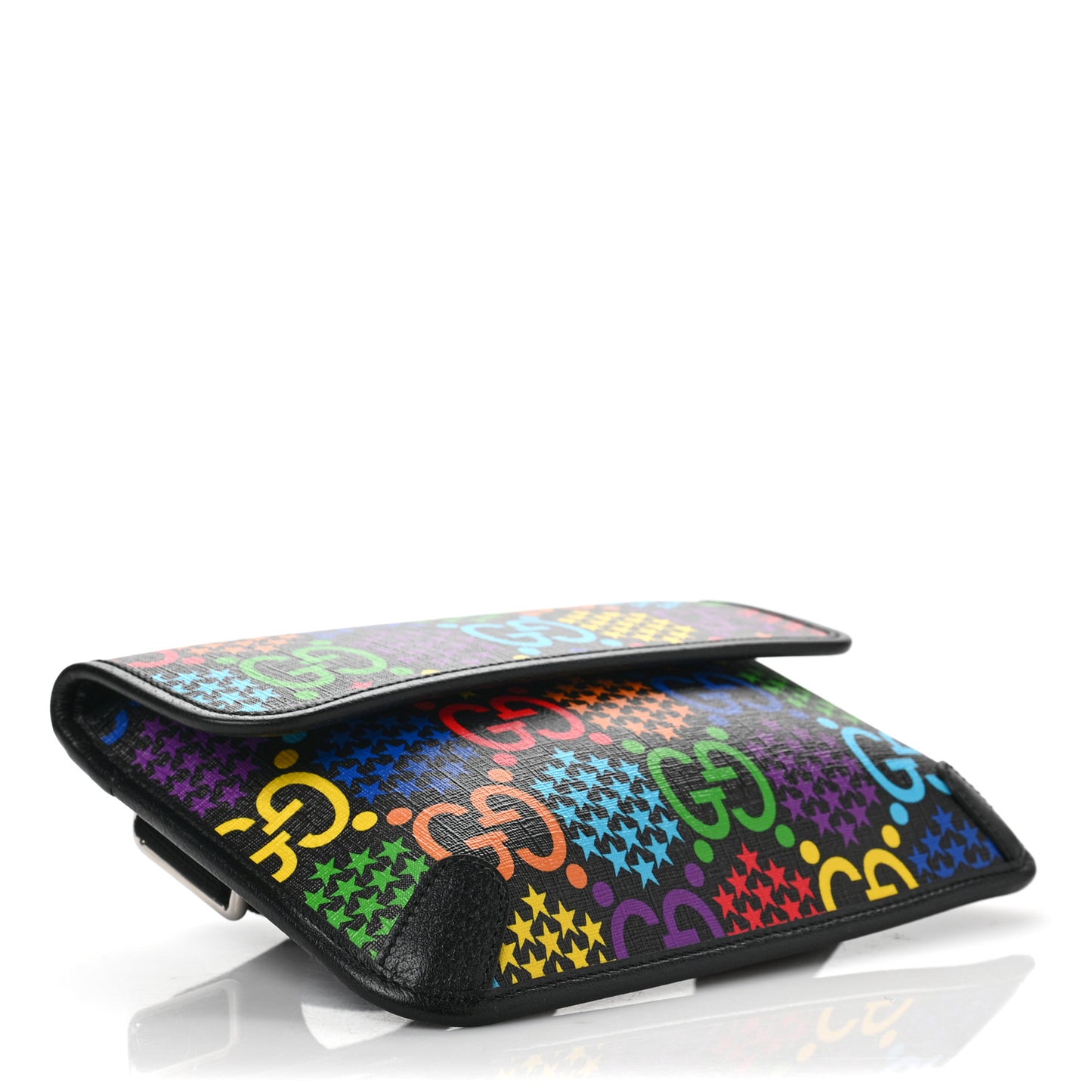 GG Supreme Monogram Psychedelic Slim Belt Bag Black