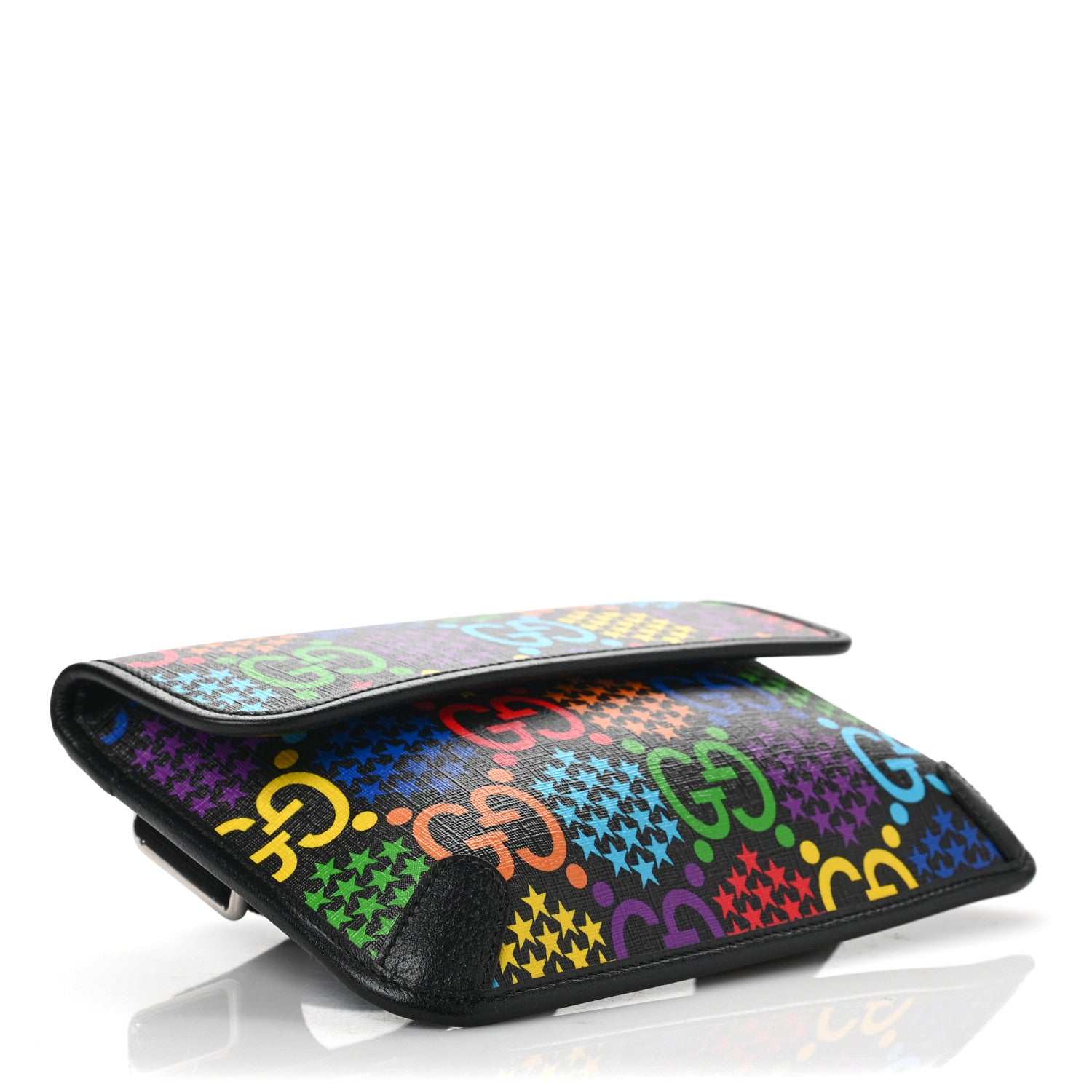 Gucci GG Supreme Monogram Psychedelic Slim Belt Bag Black 5 of 13