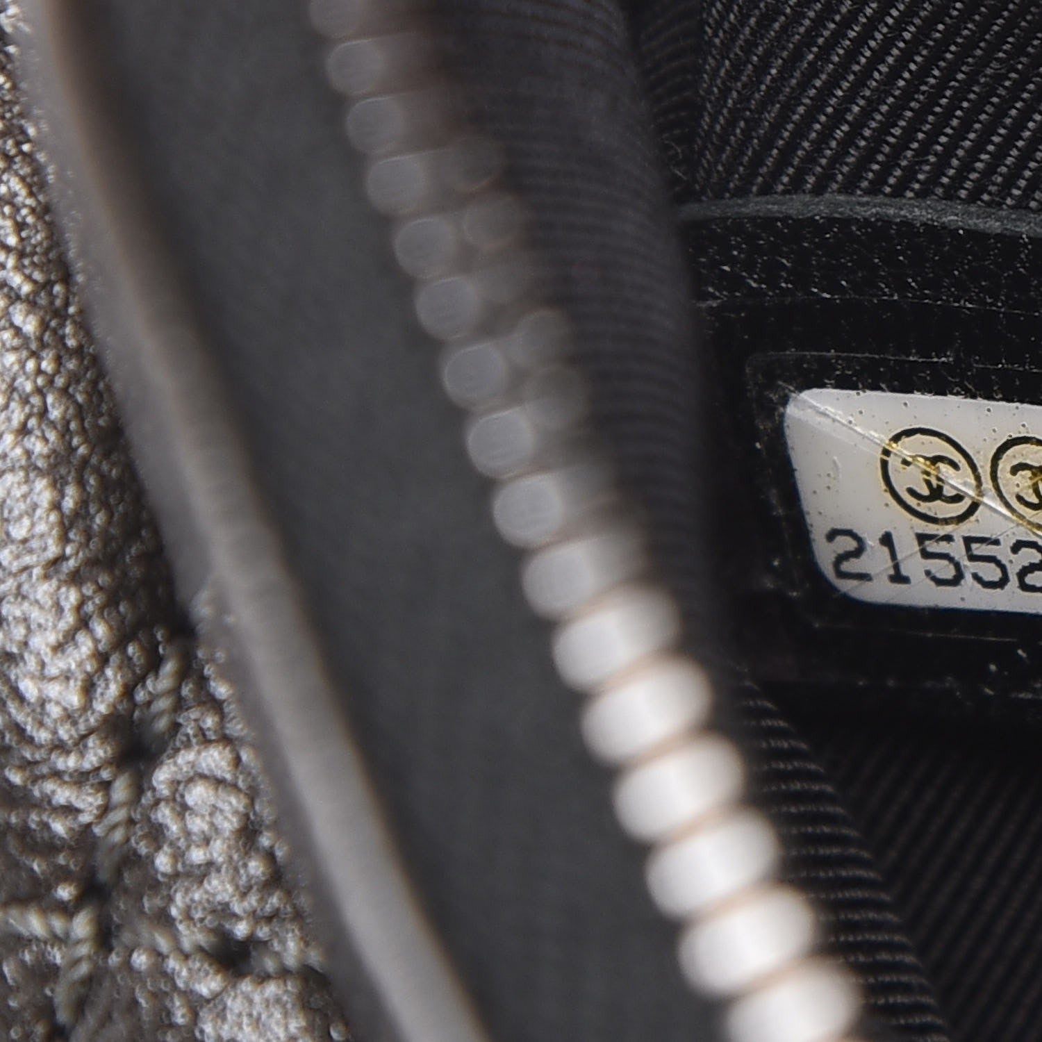 Chanel Metallic Lambskin Quilted Drawstring Backpack Dark Grey 7 of 7