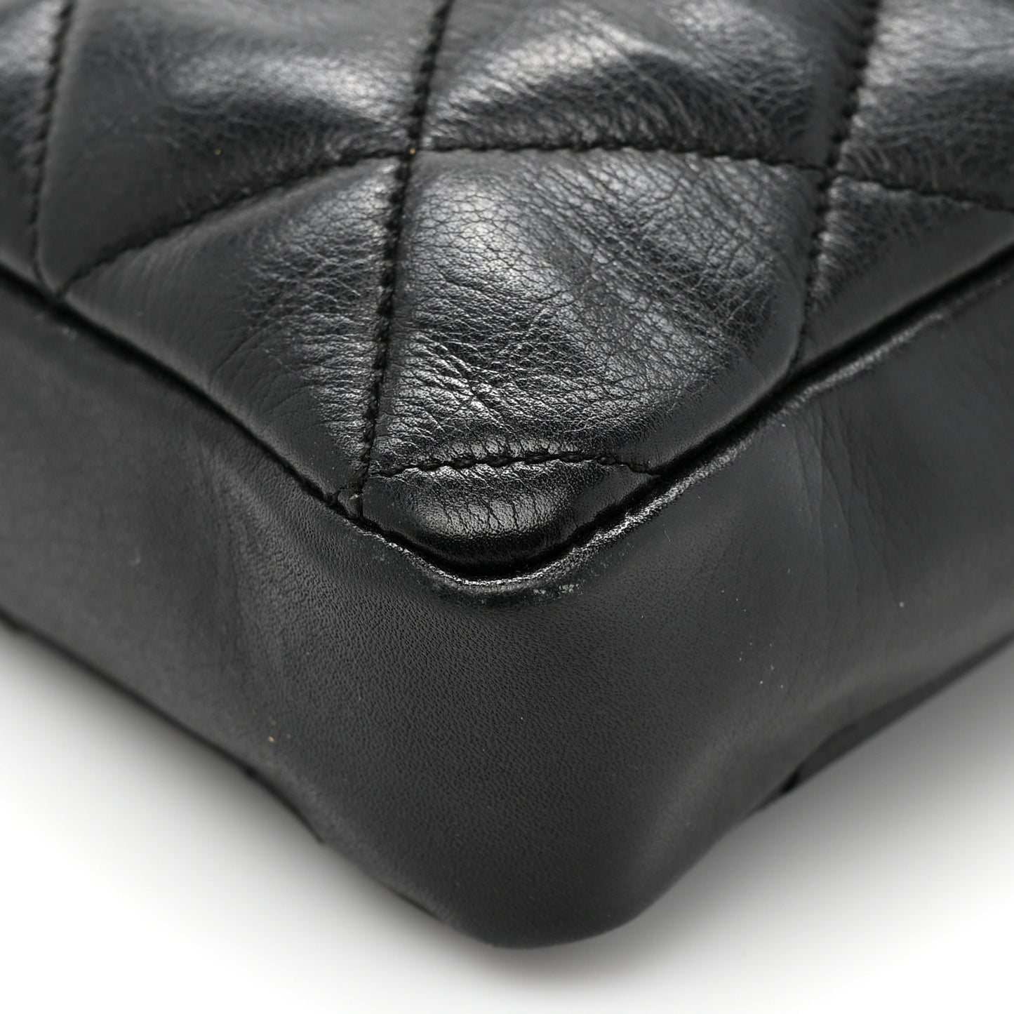Lambskin Quilted Flap Waist Belt Bag 75 30 Black