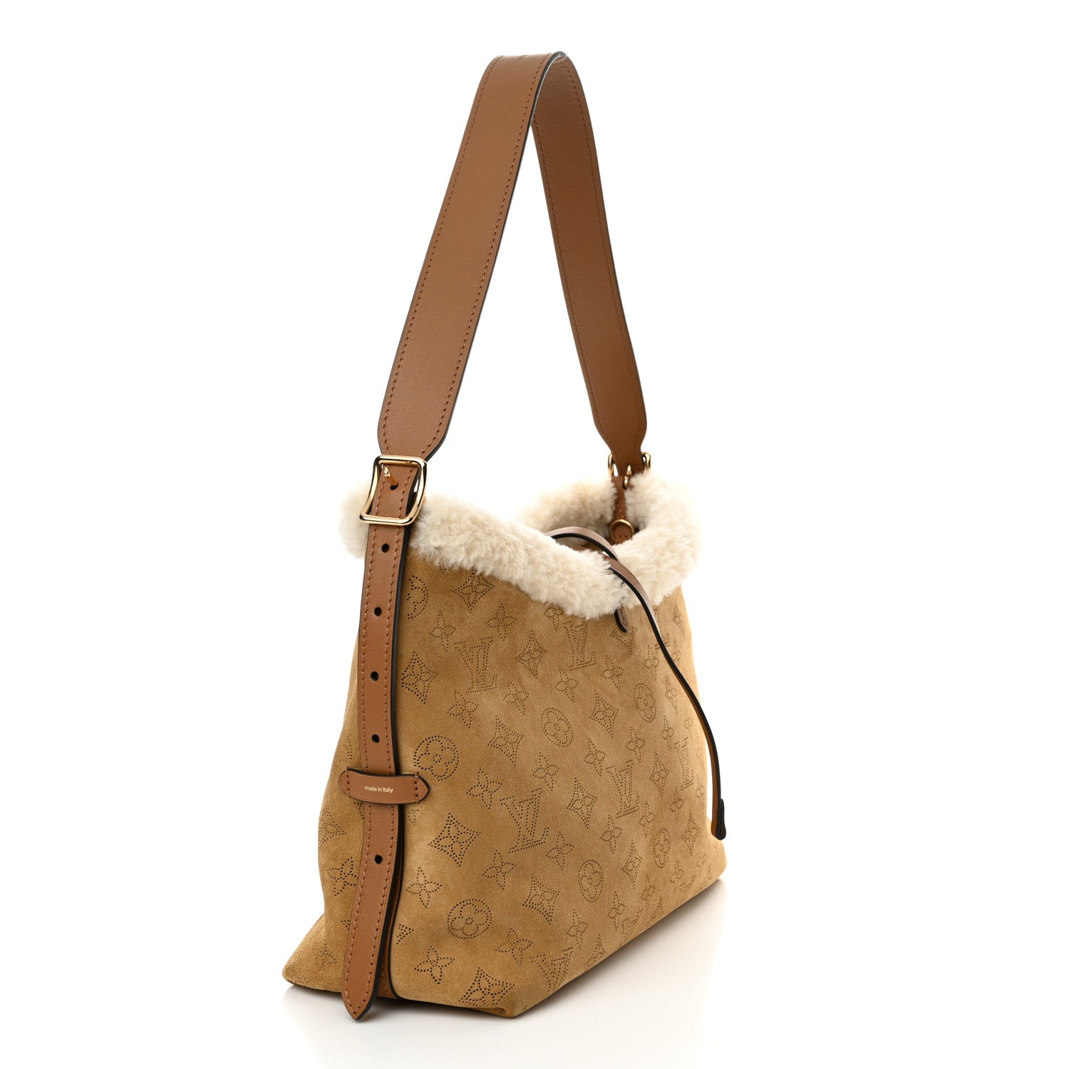 Louis Vuitton Suede Mahina CarryAll PM Beige 3 of 10