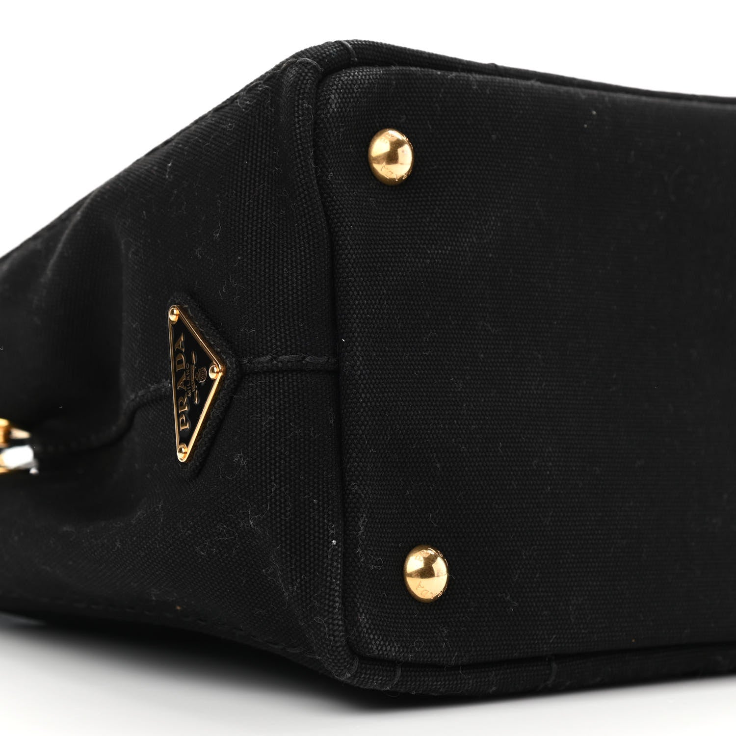 Prada Canapa Small Logo Tote Black Talco 9 of 12