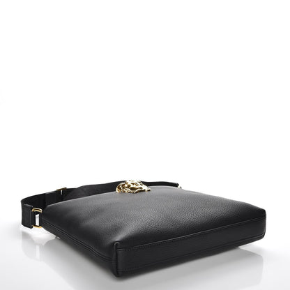 Versace Grained Calfskin Medusa Head Messenger Bag Black 4 of 7