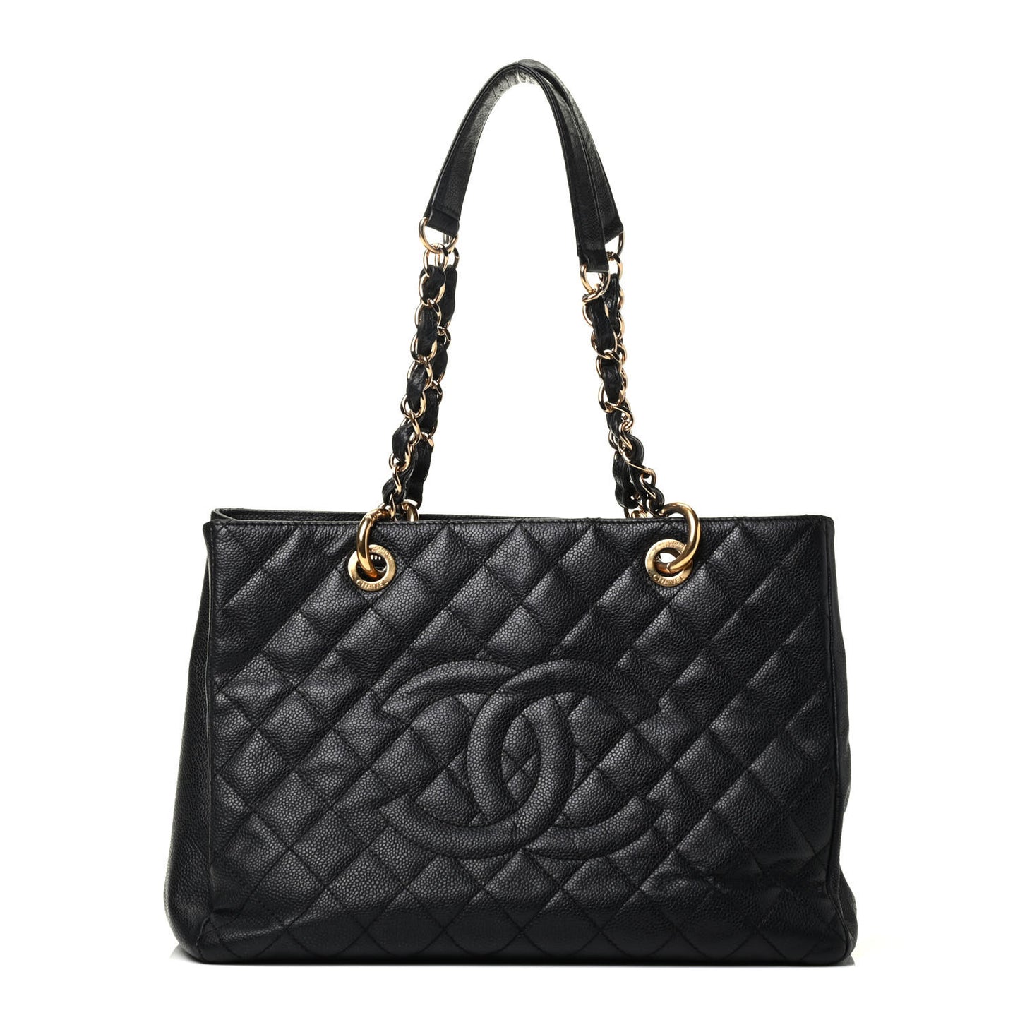 Caviar Quilted Grand Shopping Tote GST Black