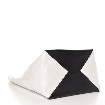 Celine Calfskin Large Horizontal Cabas Phantom White Black 4 of 8