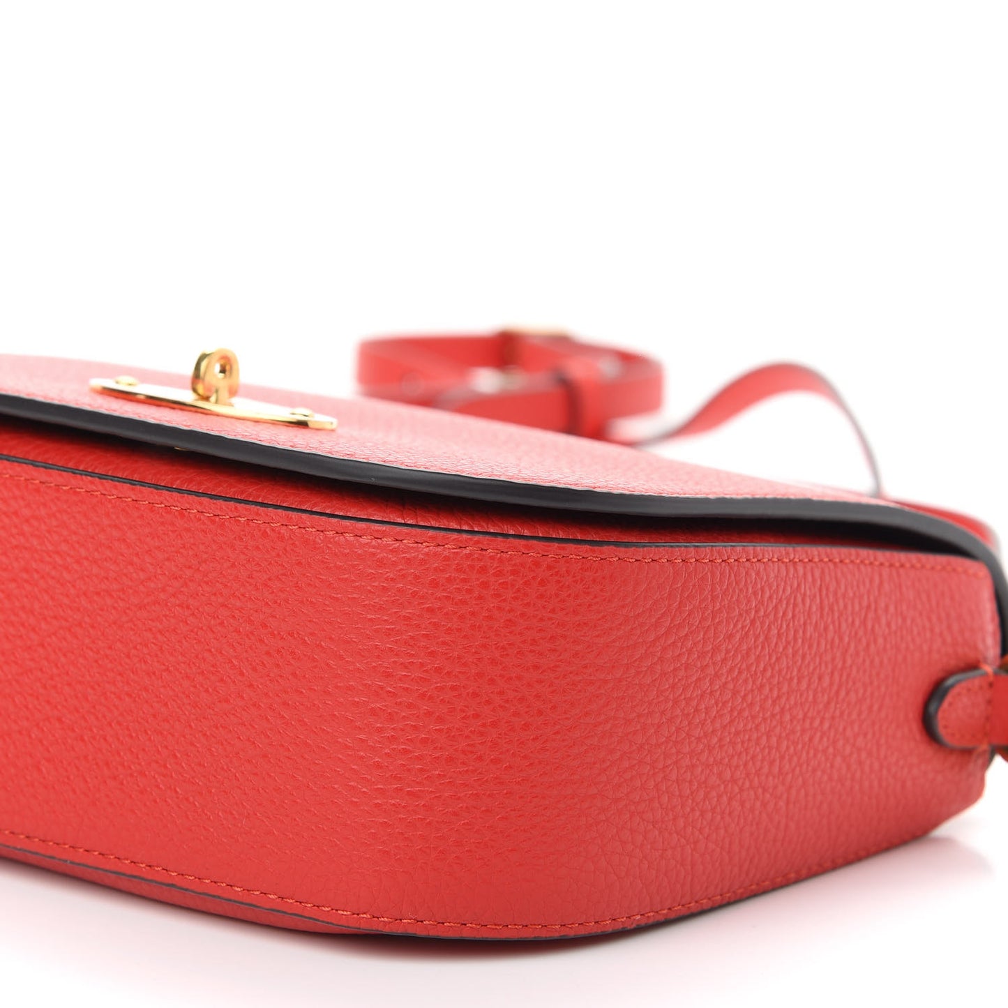 Classic Grained Calfskin Small Darley Satchel Lipstick Red