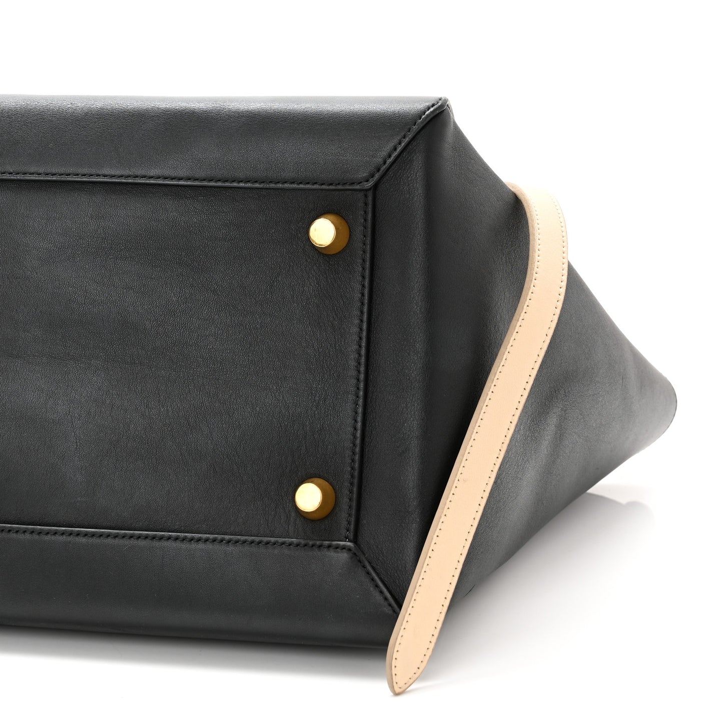 Smooth Calfskin Small Bi-Color Belt Bag Black Cream