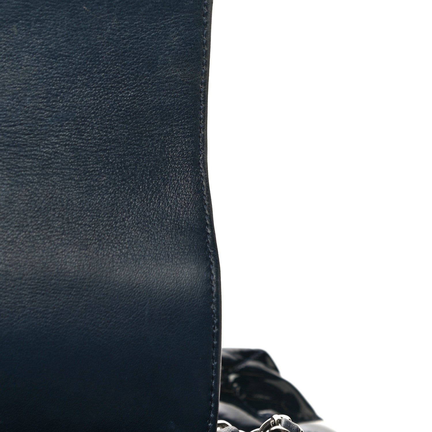 Chanel Patent Quilted Large Coco Shine Accordion Flap Dark Navy Blue 13 of 18