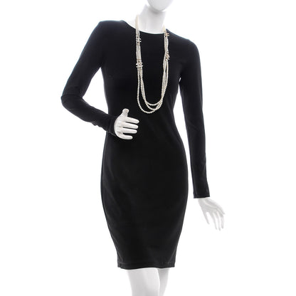Chanel Pearl Crystal CC Triple Strand Long Necklace Gold 2 of 6
