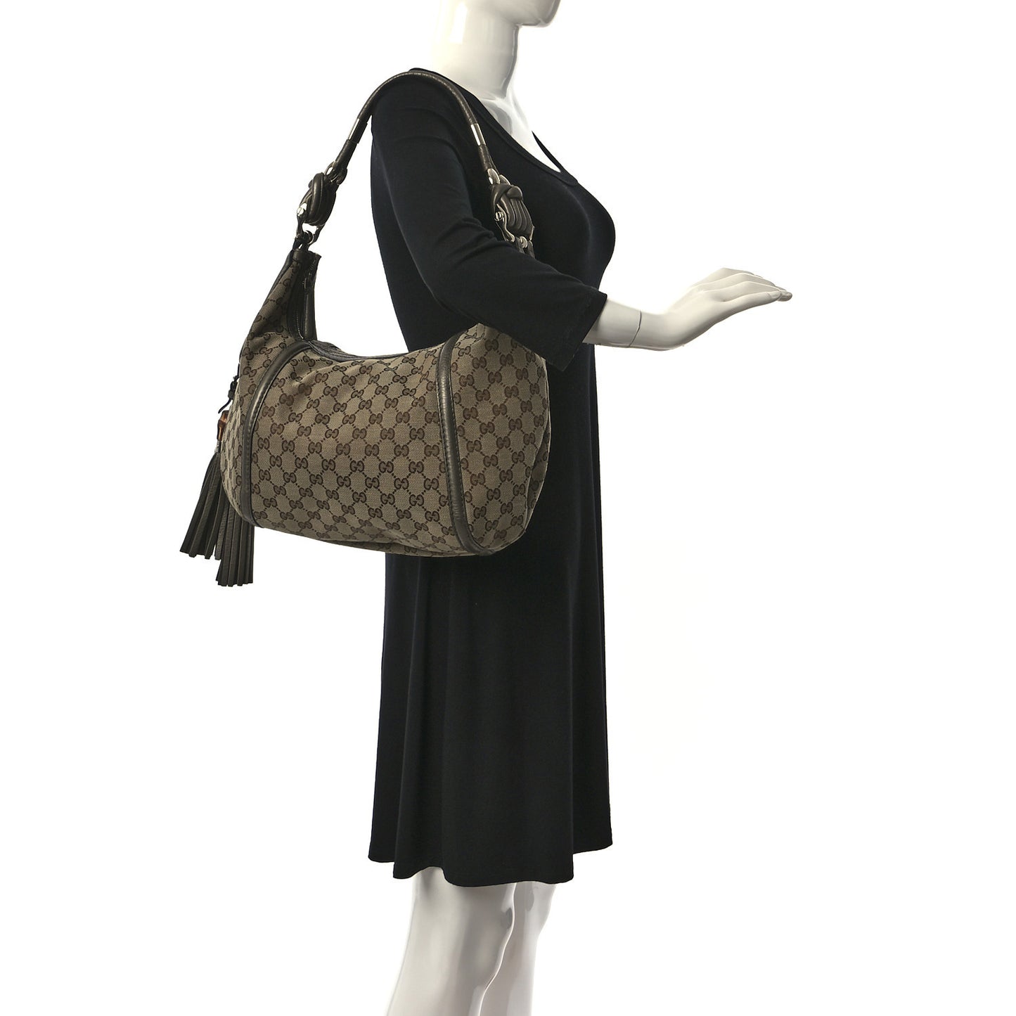 Monogram Medium Techno Horsebit Hobo Brown