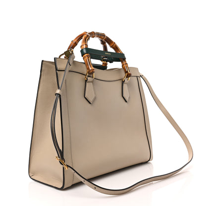 Gucci Wonka Grain Calfskin Medium Diana Tote Bag Oatmeal Vintage Green 3 of 10