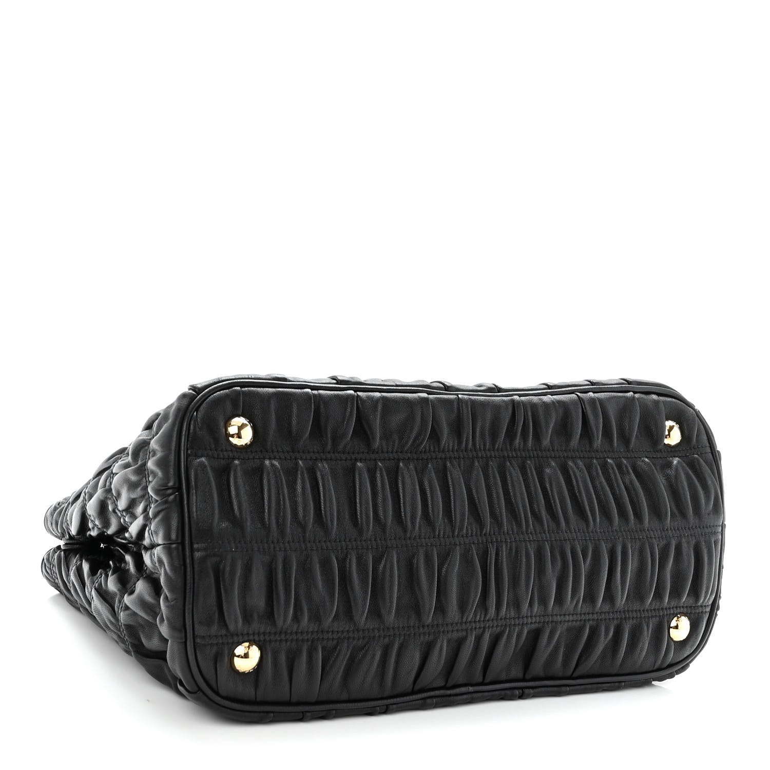 Prada Nappa Gaufre Tote Black 4 of 9