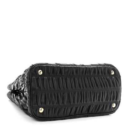 Prada Nappa Gaufre Tote Black 4 of 9