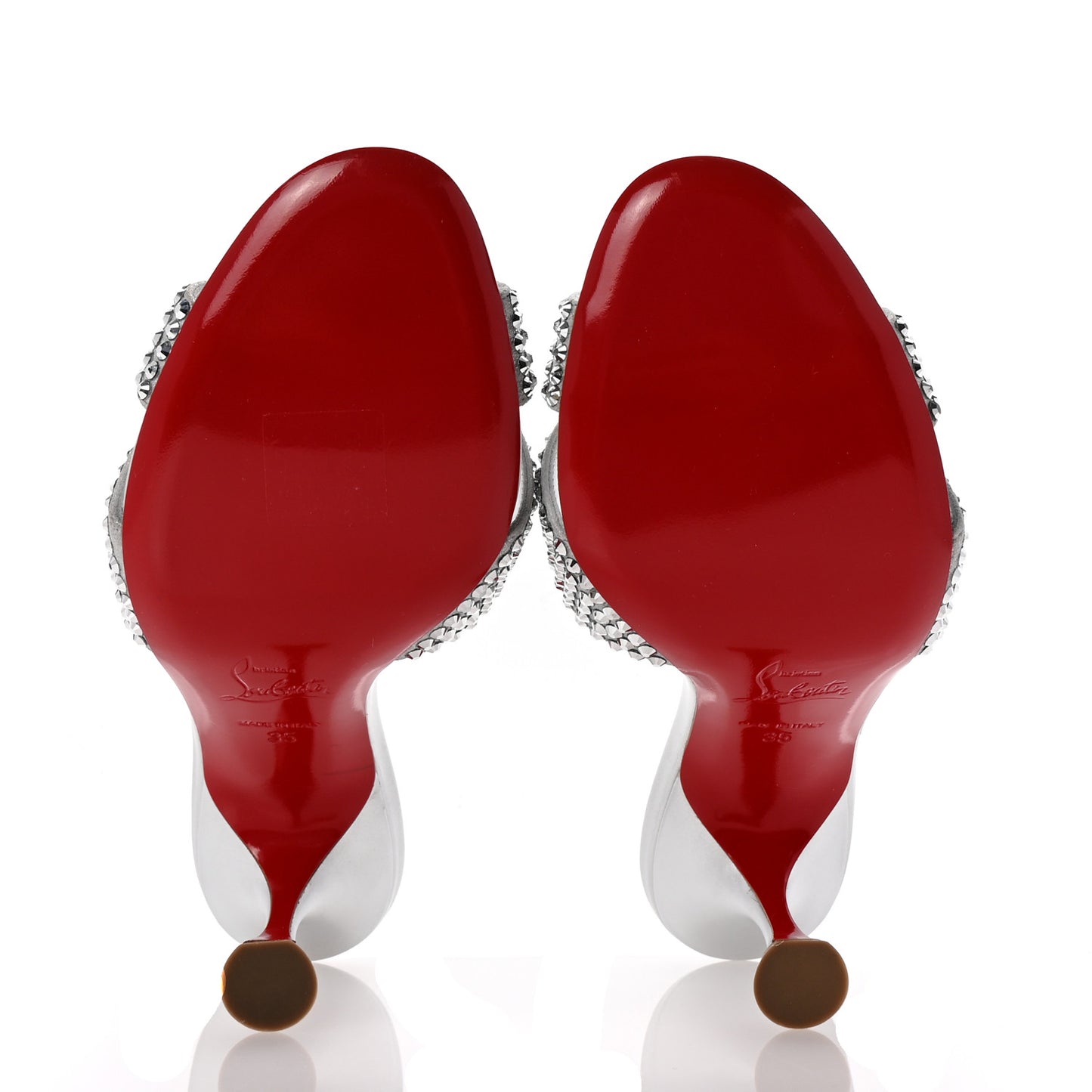 Suede Metallic Kid Lambskin Strass Mariza Is Back 85 Sandals 35 Silver