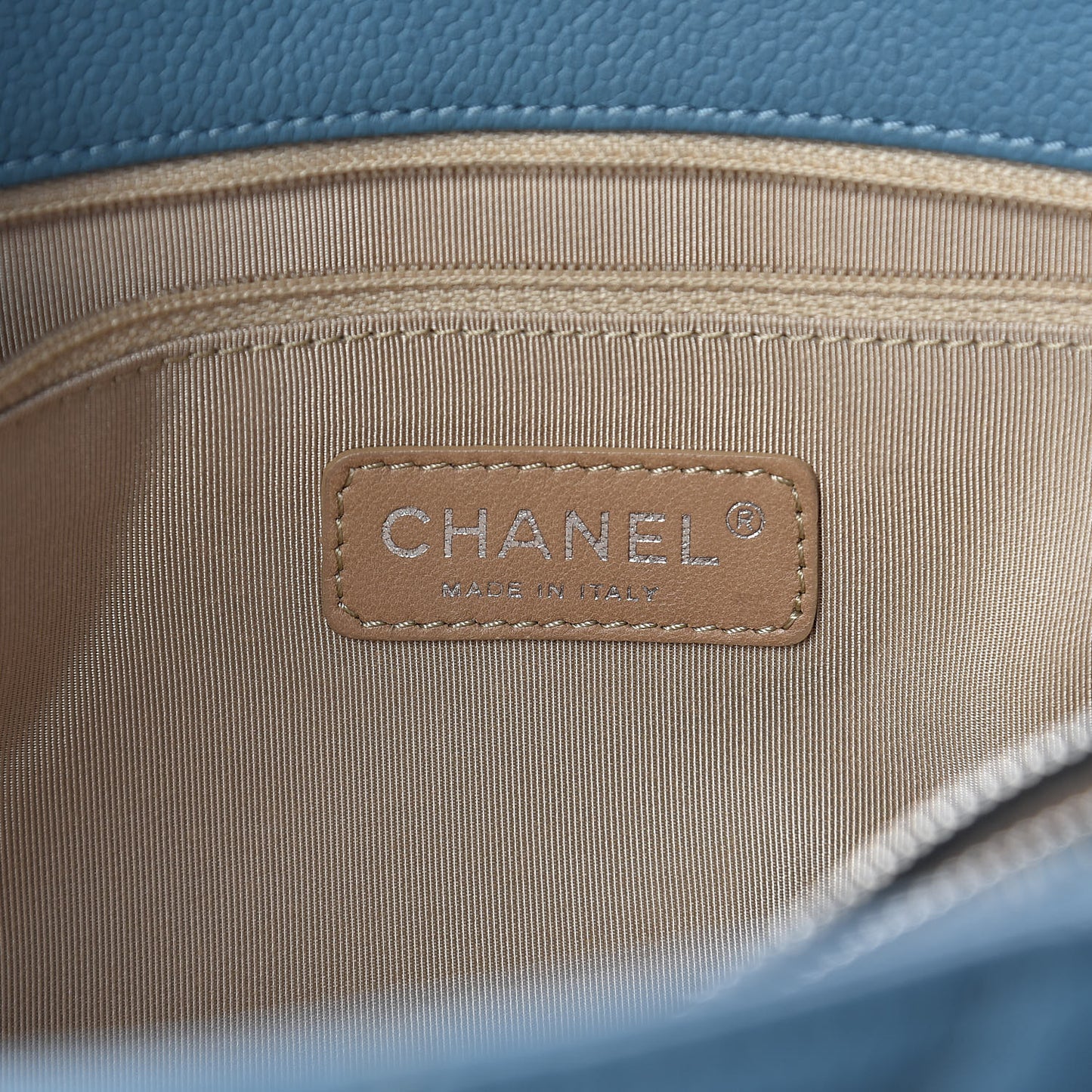Caviar Quilted Grand Shopping Tote GST Blue