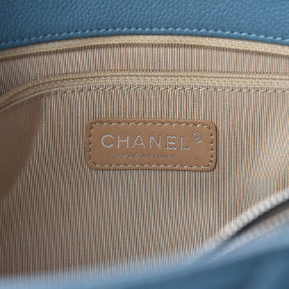 Chanel Caviar Quilted Grand Shopping Tote GST Blue 6 of 10