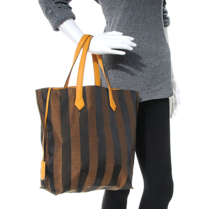 Fendi Jacquard Calfskin Pequin All In Shopper Tote Tobacco Yellow 2 of 8