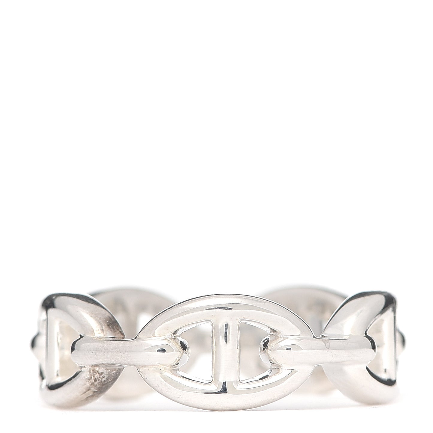 Sterling Silver PM Chaine d'Ancre Enchainee Band Ring 55 7.25
