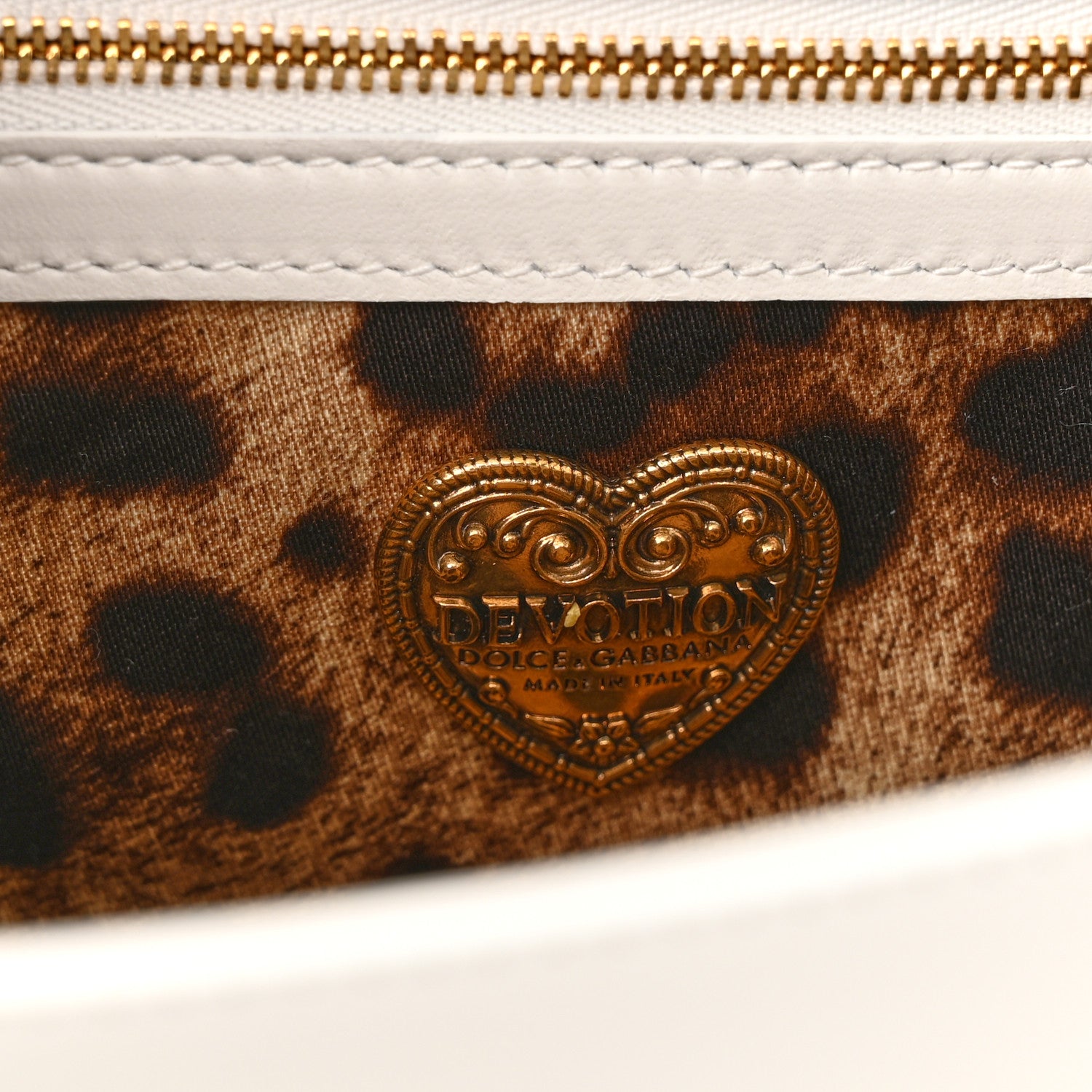 Dolce & Gabbana Calfskin Medium Devotion Crossbody Bag White 6 of 9