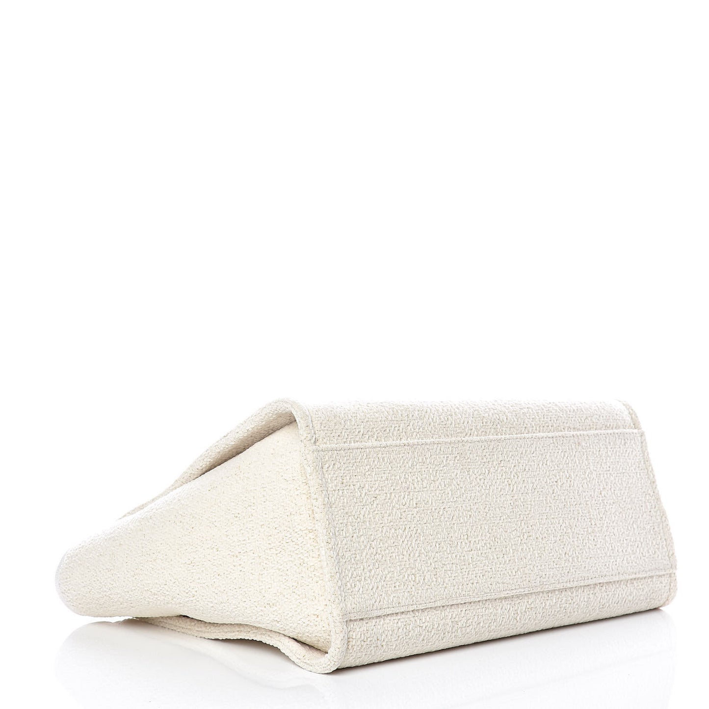 Lurex Boucle Medium Deauville Tote White